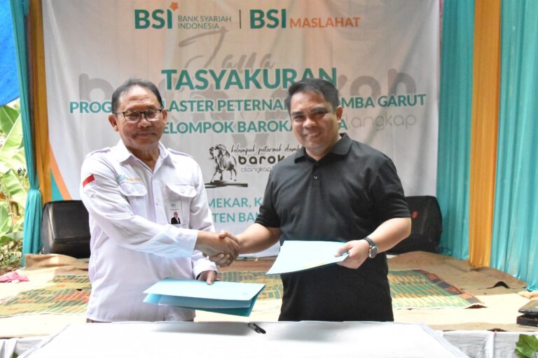BSI Maslahat Gelar Tasyakuran Program Klaster Peternakan Domba Garut Kelompok Barokah Jaya