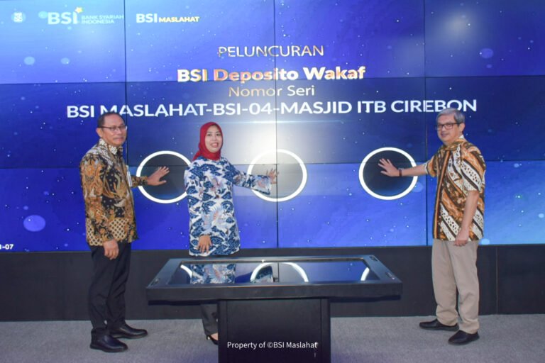 BSI Maslahat Bekerjasama Dengan BSI Dan ITB Luncurkan Cash Wakaf Linked Deposito untuk Pembangunan Masjid ITB Cirebon