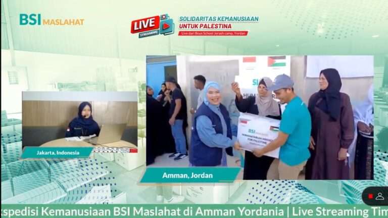 BSI Maslahat Gelar Livestreaming Solidaritas Kemanusiaan Untuk Palestina di Yordania