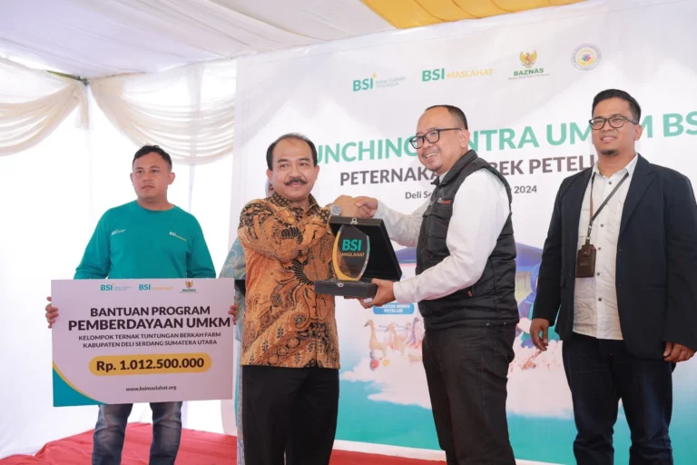 Dorong Pengembangan UMKM, BSI Dan BSI Maslahat Launching Sentra Bebek Petelur di Deli Serdang