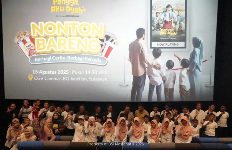 BSI Maslahat Rayakan Milad ke-3 dengan Menghadirkan Keceriaan Bagi Anak Yatim Lewat Nonton Bareng di CGV Surabaya