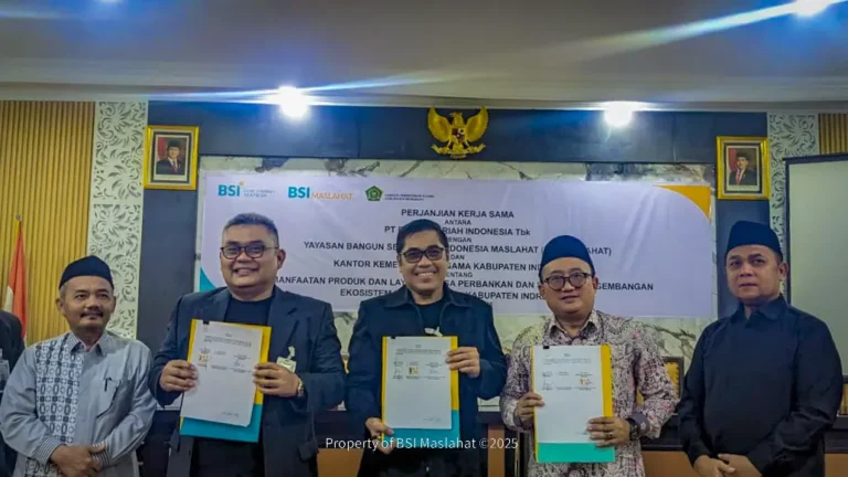 BSI Maslahat Bersama BSI melakukan Kerja Sama wakaf dengan Kementerian Agama Indramayu 