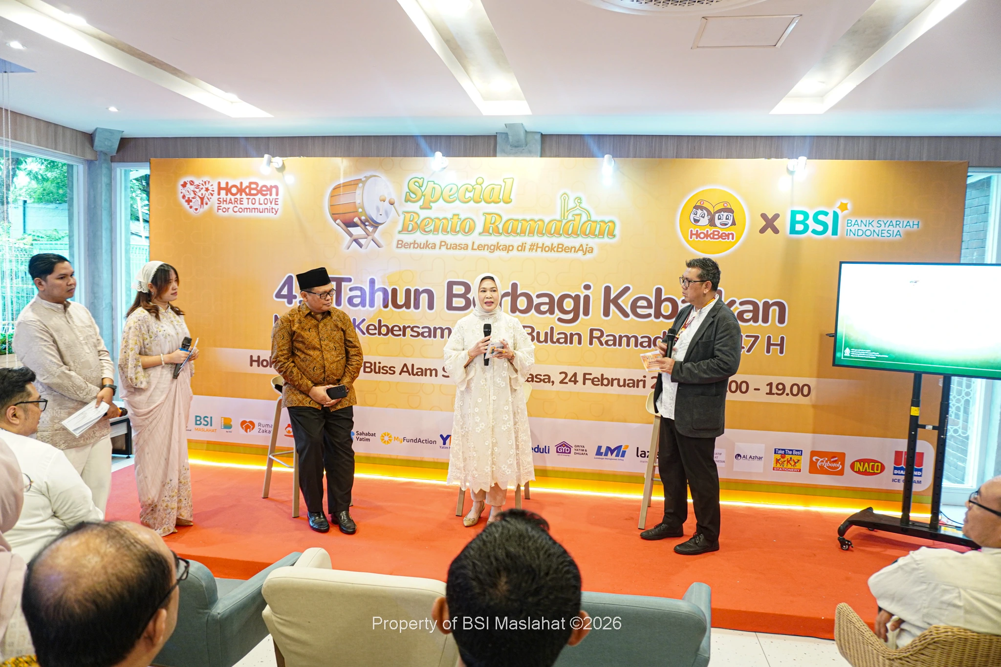 BSI Maslahat, BSI, dan HokBen Hadirkan Kebahagiaan Ramadan Lewat Program Buka Puasa Bersama Yatim