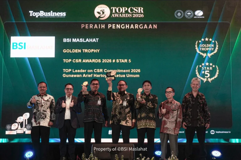 BSI Maslahat Raih Tiga Penghargaan TOP CSR Awards 2026, Perkuat Komitmen Pembangunan Berkelanjutan