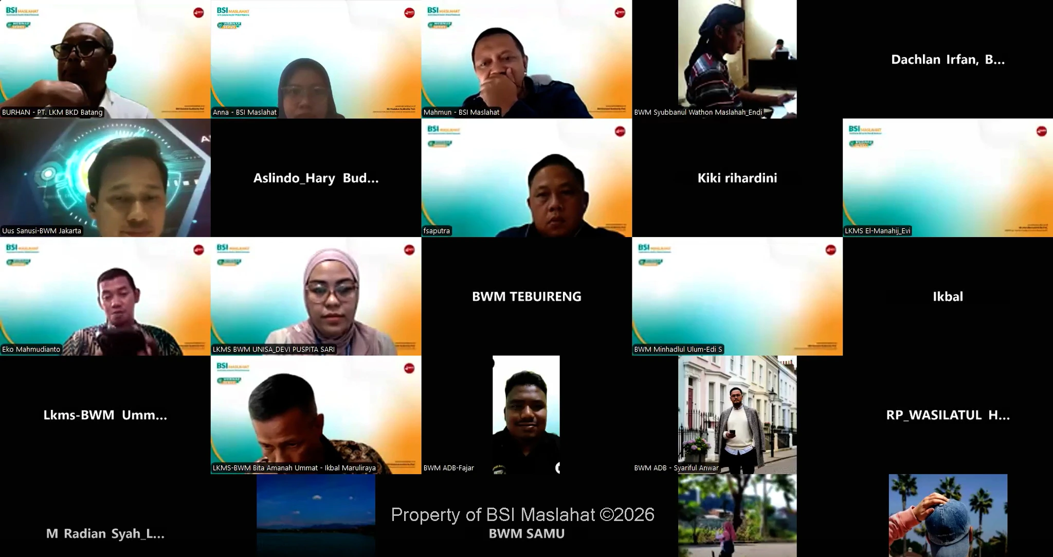 BSI Maslahat Perkuat Peran LKMS-BWM melalui Webinar Pemberdayaan untuk Mendorong Inklusi Keuangan