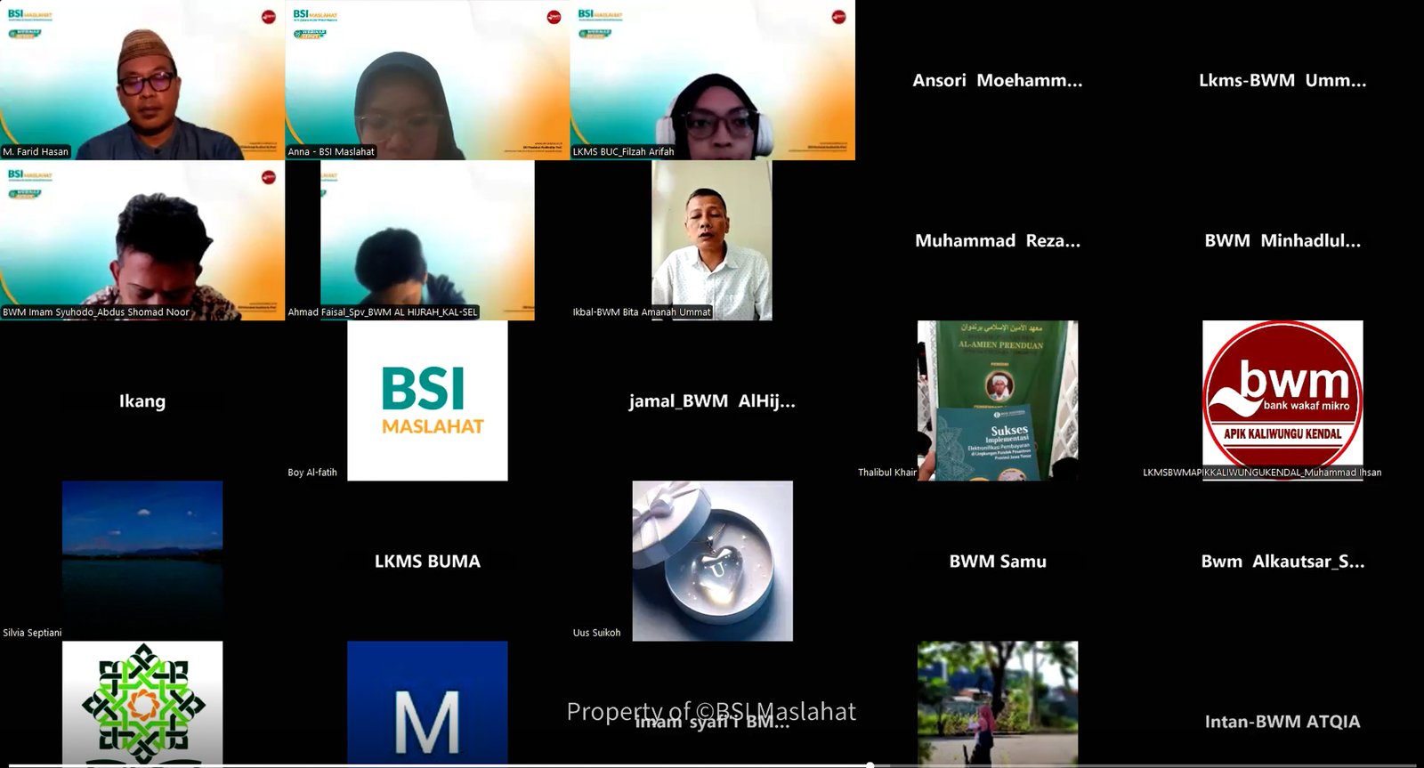 BSI Maslahat Dorong Penguatan Operasional LKMS-BWM Melalui Webinar Akad Syariah