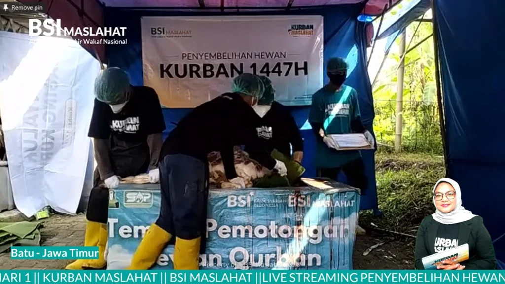 BSI Maslahat Siarkan Penyembelihan Kurban Lewat Livestreaming, Jangkau Indonesia hingga Palestina