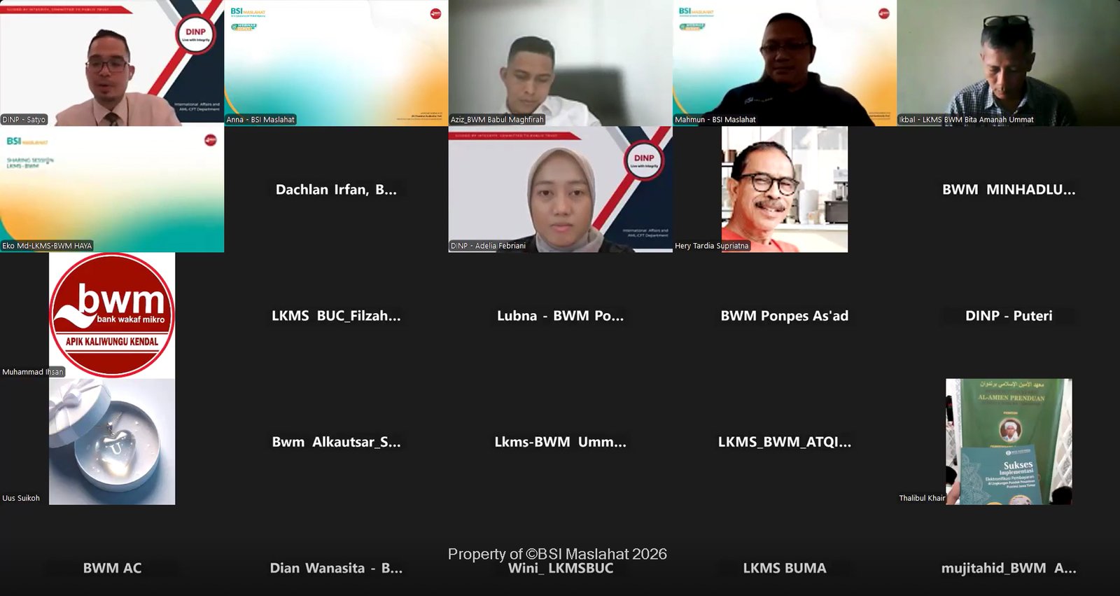 BSI Maslahat Gelar Webinar APU PPT PPPSM untuk Perkuat Tata Kelola LKMS-BWM