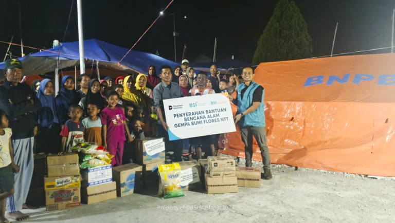 BSI Maslahat Salurkan 300 Paket Bantuan untuk Penyintas Gempa Manggarai Timur